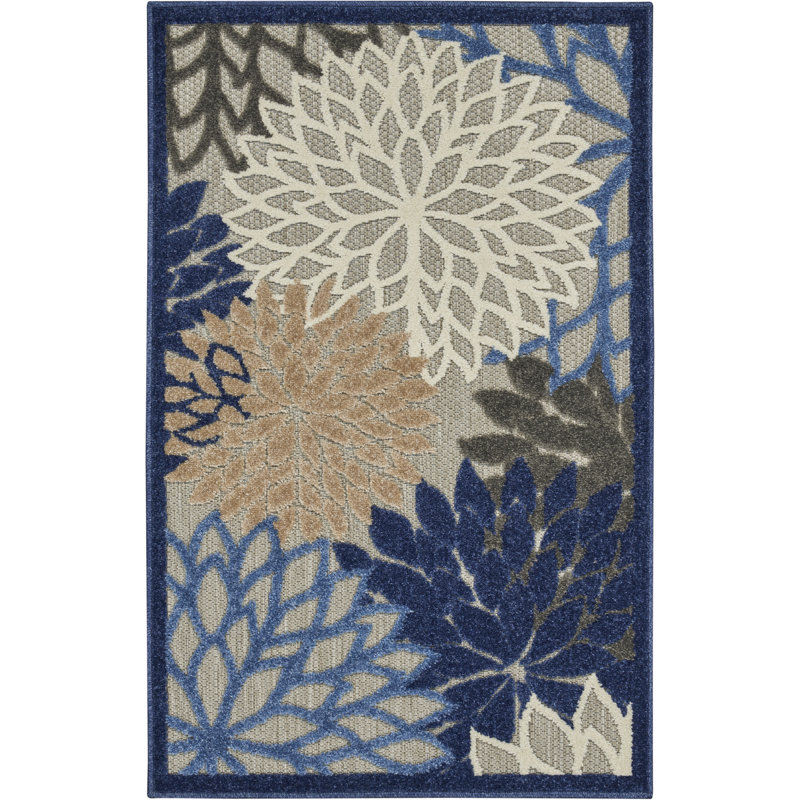 Abela Floral Indoor Rug, Rectangle 2'8" x 4'