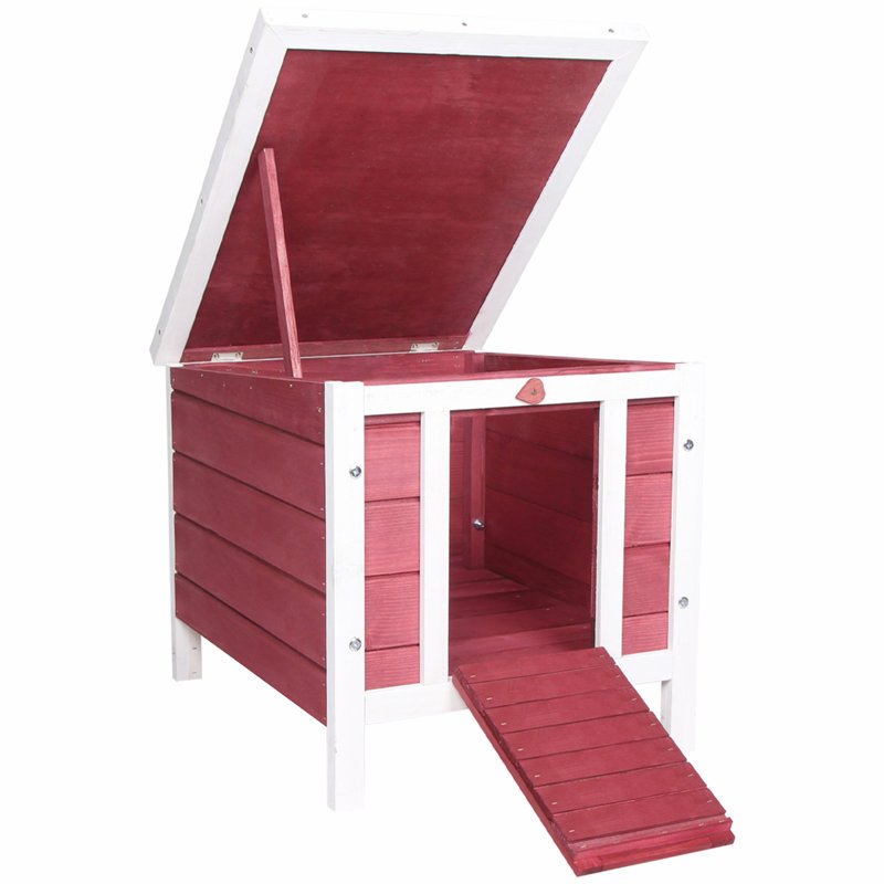 Cage à cages avec cages et cobayes avec toit ouvert et imperméable Pawhut, Rouge
