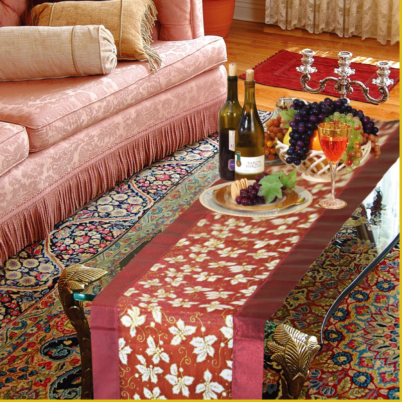 Cecil Seasonal Leaves Table Runner, 36" W x 13" L