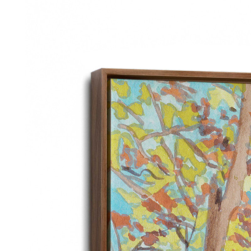 «Tangled Canopy I» par Melissa Wang, reproduction d'art sur toile, Brun, «Floater», reproduction encadrée sans passe-par