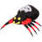 5.9-Ft. Wide Inflatable Black and Red Spider with Multi-Colour Disco Lights