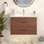 Meuble-lavabo mural moderne avec lavabo en céramique