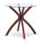 Round Dining Table with Tempered Glass Top and Solid Wood Legs-100588389