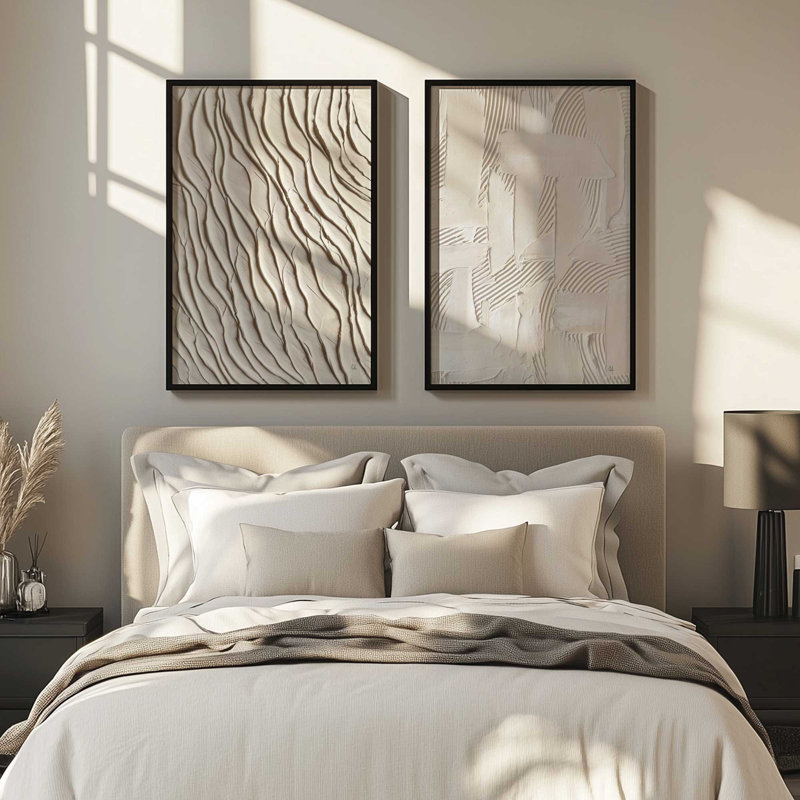 Wave Formations Duo I Set of 2 Prints in a Polished Silver Frame, 16" x 12", Cadre en zinc patiné, H 17,5 po x l 27 po