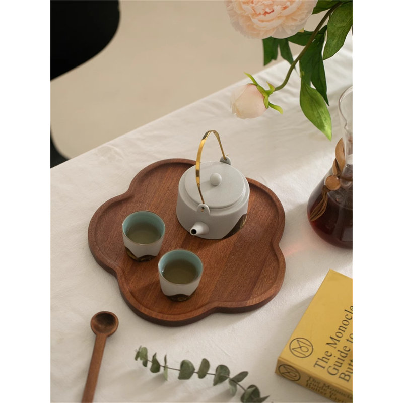 Plateau en bois Kaptan, H 0,5 po x l 7,87 po x P 7,87 po