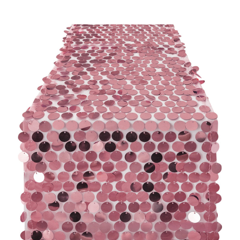 Chemin de table Sequin, Rose