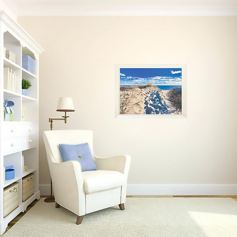 Traces de tranquillité - photographie, H 20,5 po x l 26,5 po x P 1,25 po, Papier encadré blanc, Pas de tapis