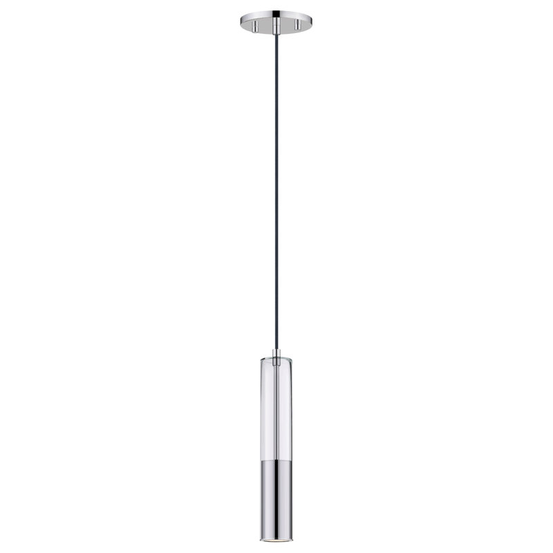 Luminaire suspendu 1 lumière Torch, Chrome poli