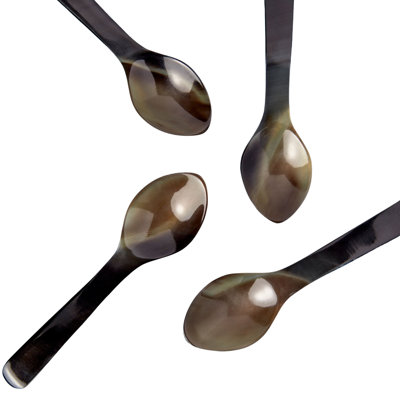 Horn Teaspoons, Set of 4