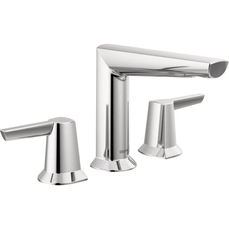Galeon Widespread Bathroom Faucet with Drain Assembly, Lumicoat Chrome