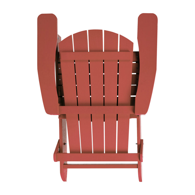Chaise Adirondack pliante en résine Balasi, Rouge