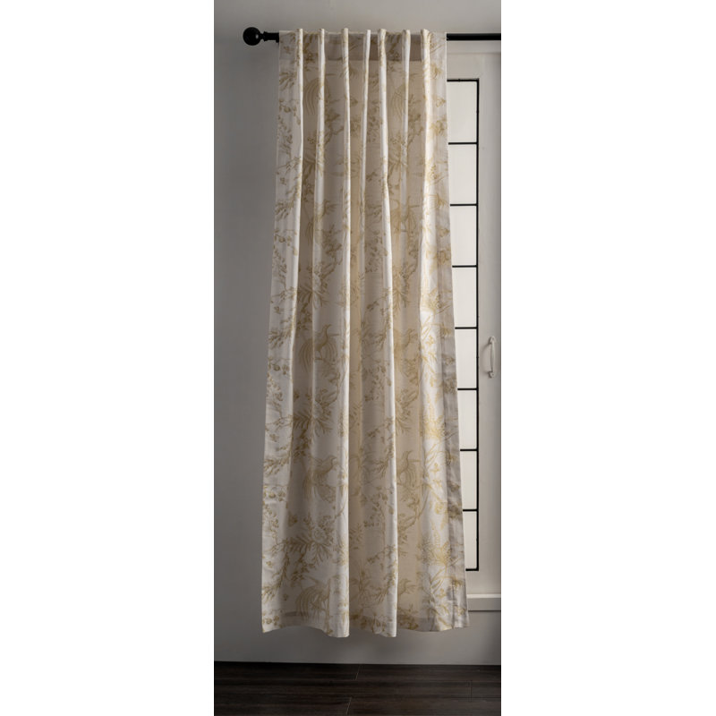 Maison d'Hermine Paradise - Rideau Sauge 100 % coton - 127 cm x 244 cm, L 50 po x L 96 po