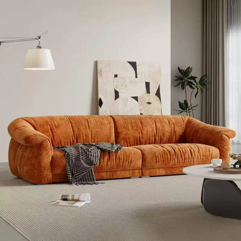 Canapé droit à poches en tissu