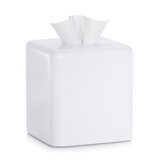 Domus White Gloss Tissue Box Cover