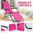 Pink Iron Frame Oxford Fabric Outdoor Lounge Bed-800901412