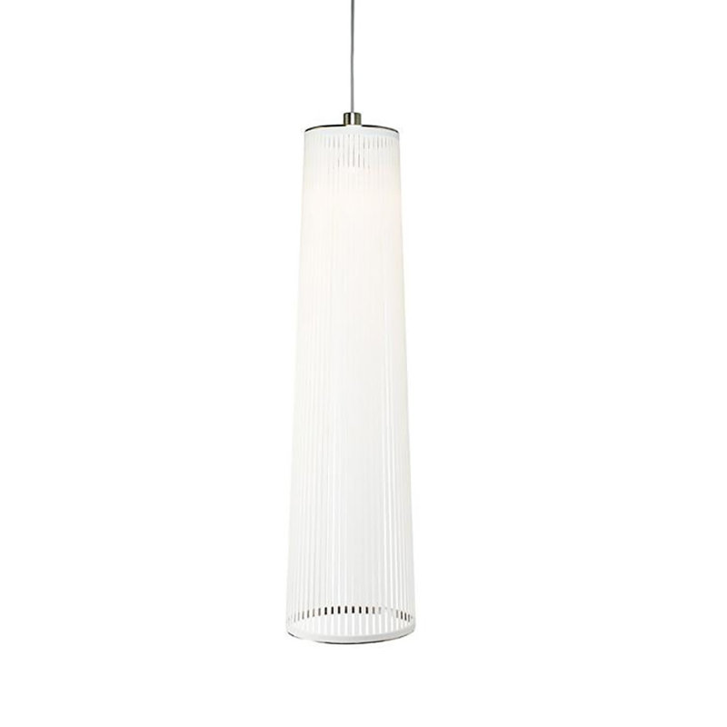Luminaire suspendu Solis, H 48 po x l 13 po x P 13 po, Blanc