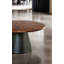 Table basse ronde de style contemporain avec base cylindrique