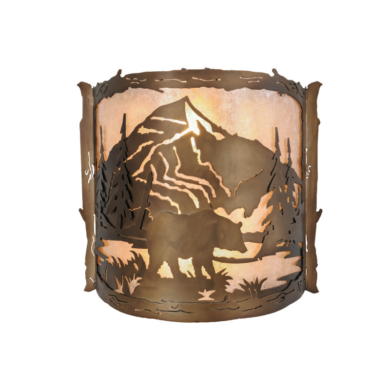 Rustic Lodge Flush Mounted Sconce