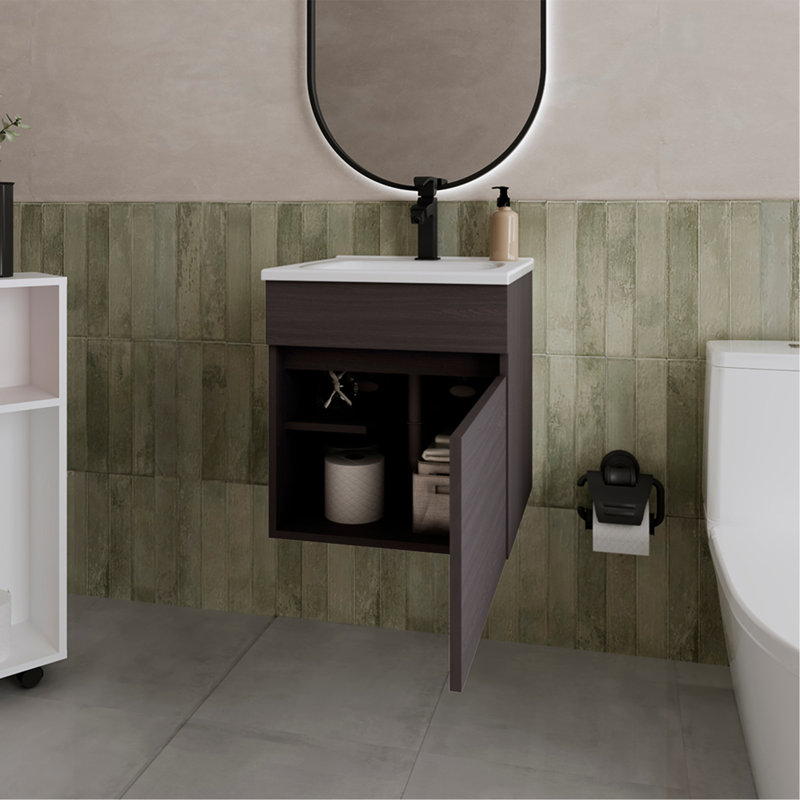 Meuble-lavabo, salle de bain (SANS ROBINET INCLUS), Black