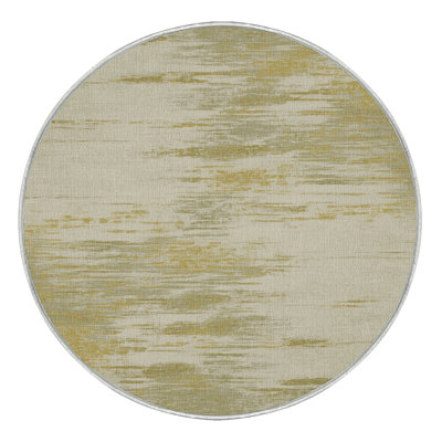 Machine Washable Abstract Beige Area Rug