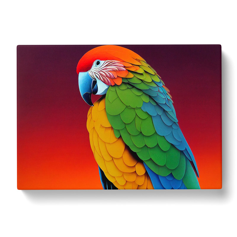 Colourful Parrot Portrait Vol.2 - Wrapped Canvas, 40cm H x 60cm W x 3cm D