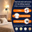Ensemble de deux appliques murales à piles avec télécommande, luminaire mural sans cordon à intensité variable avec abat-jour en tissu, 3 modes de couleurs et réglages RVB, pour le salon de la chambre à coucher, y compris les ampoules