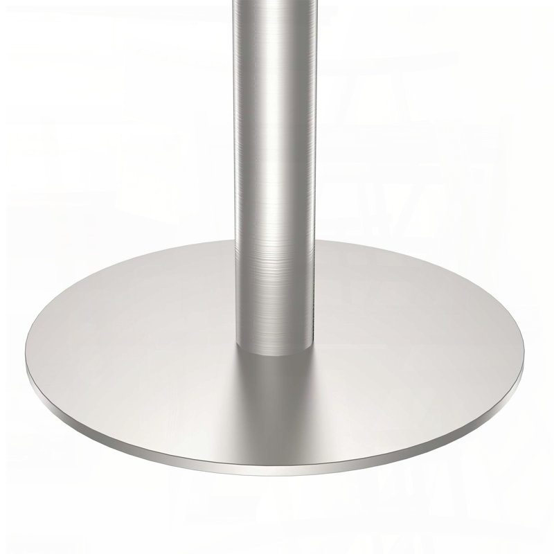 Round Faux Marble Dining Table with Titanium Gold Legs (31.5"), Black/Silver