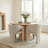 5-Piece Modern Round Dining Set With 46" Pedestal Table & Upholstered Barrel Chairs-123843096