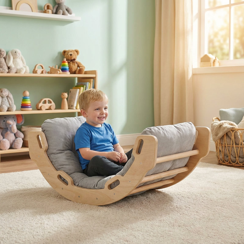Chaise berçante en bois pour enfants pour enfants