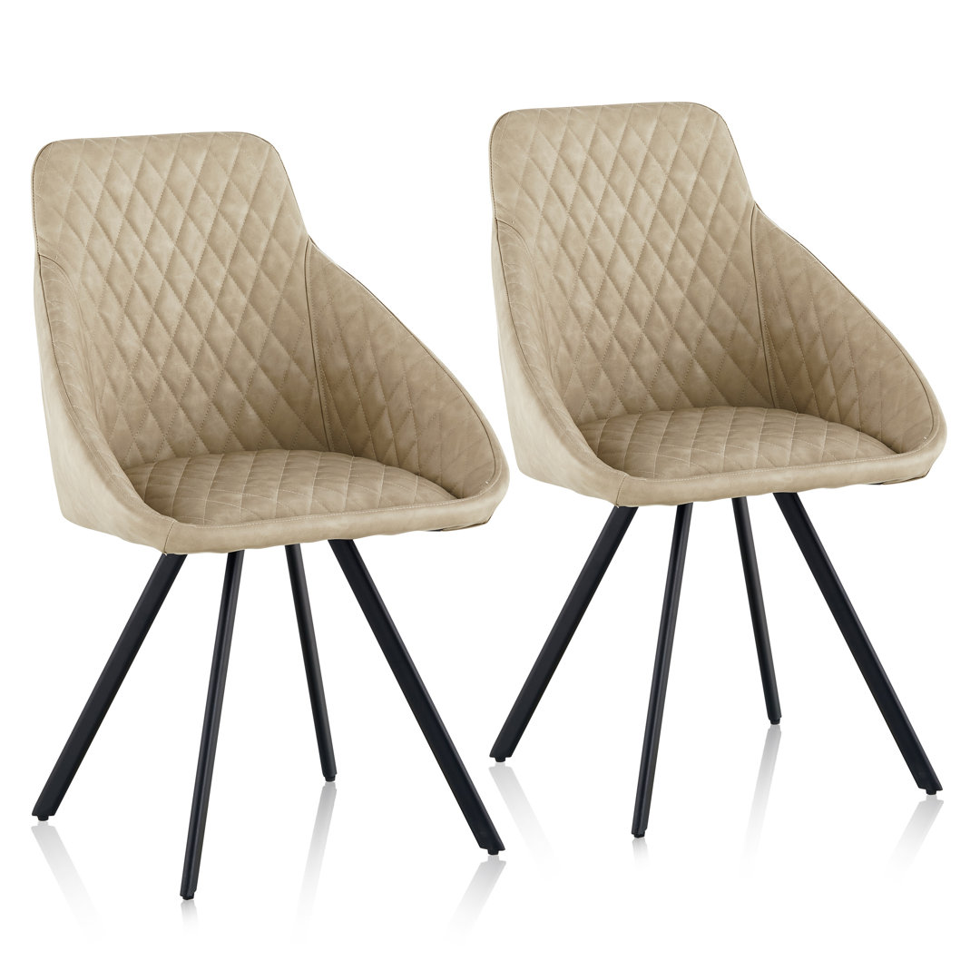 43cm H Upholstered Metal Side Chair