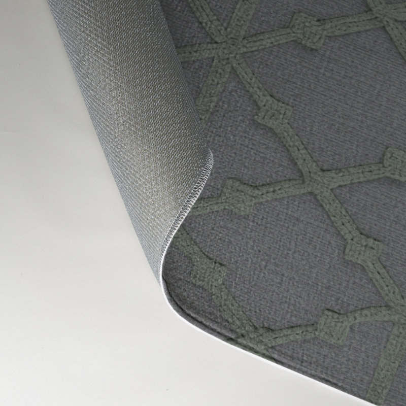 Tapis gris intérieur et extérieur Trellis, Rectangulaire 3 pi x 5 pi