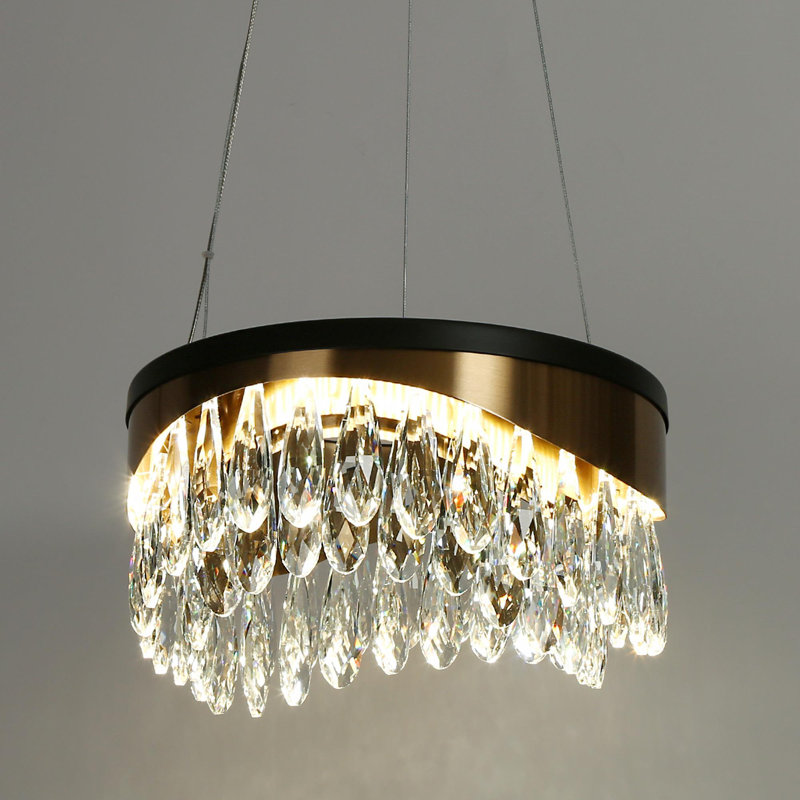Lustre en roue de chariot à 1 lumière à intensité variable Irma
