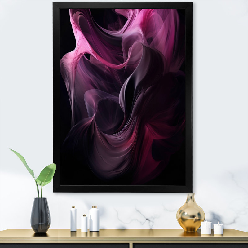 «Pink and Black», impression sur toile, Cadre photo noir simple, H 20 po x l 12 po x P 1 po