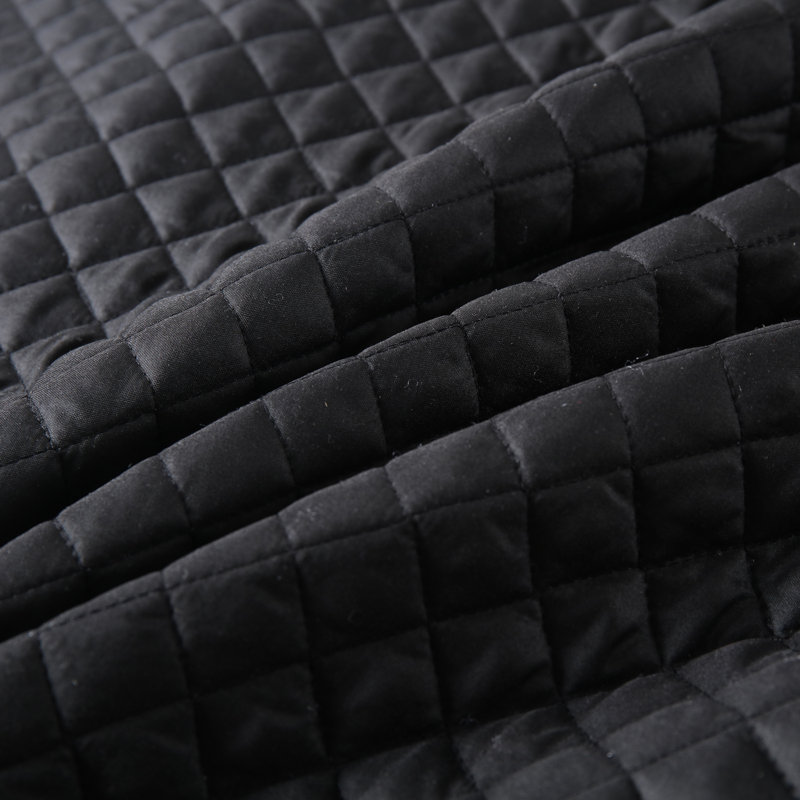 Traditional Geometric Shapes Quilt, King Quilt, Black
