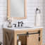 Plateau de meuble-lavabo en pierre reconstituée 31 po blanc Arabescato avec lavabo