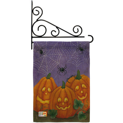Double Sided 18.5'' H x 13'' W Polyester Halloween Flag Set