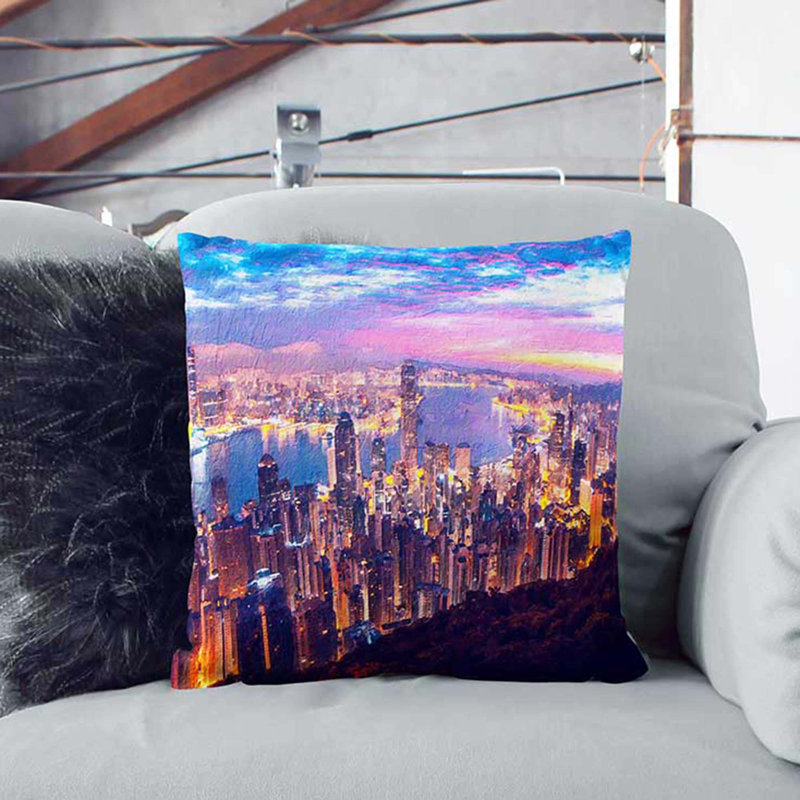 Square Throw Cushion, 40cm H x 40cm W x 15cm D