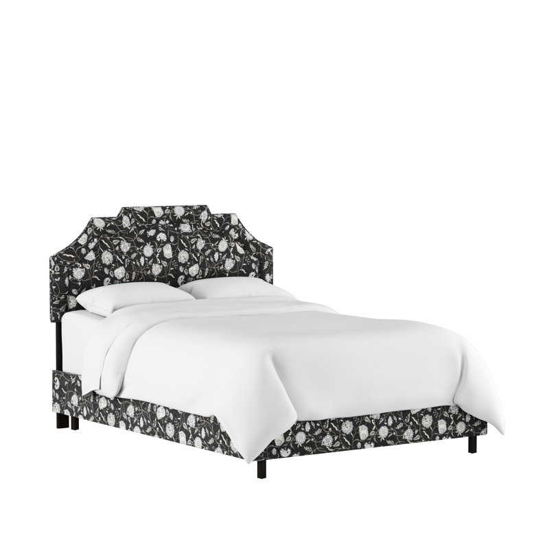 Edmondson Upholstered Platform Bed, King, Dahlia Yellow
