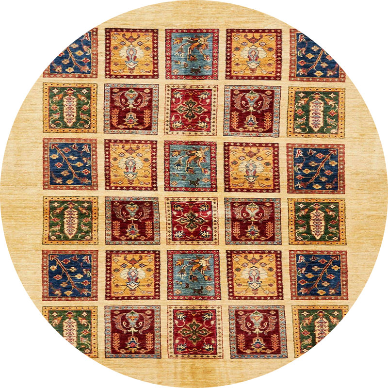 Tapis abstrait moderne 677, Rond 7 pi