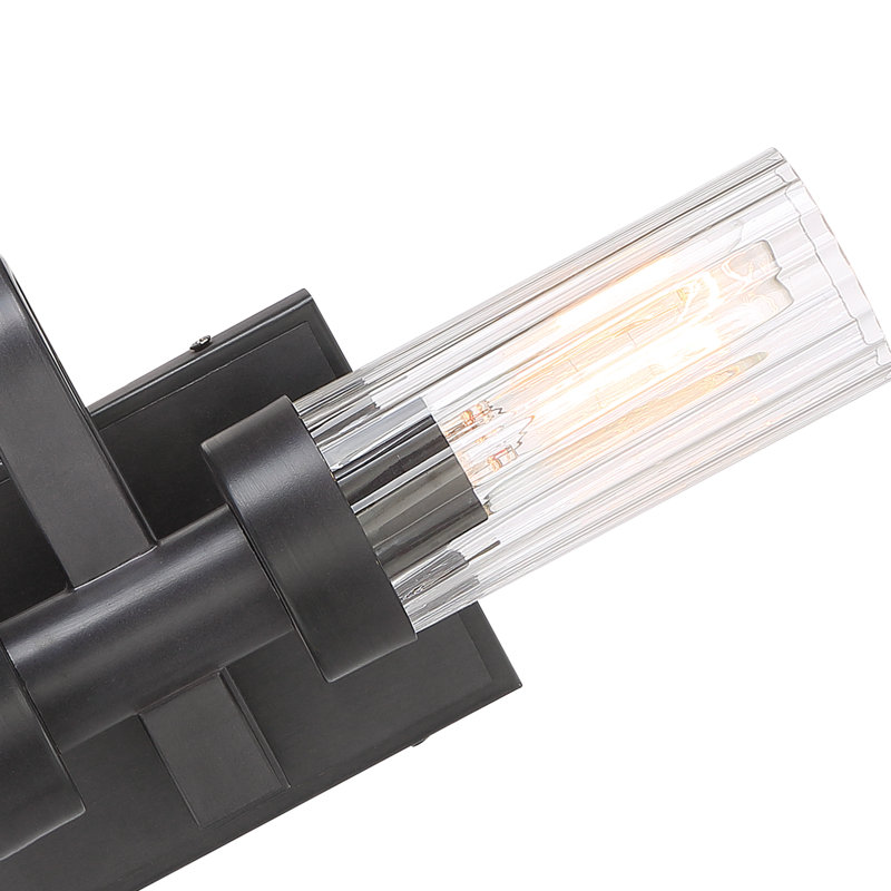 Dominique 2 Light Ribbed Dimmable Vanity Light