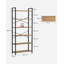Bernis 186cm H x 80cm W Steel Etagere Bookcase-806295647