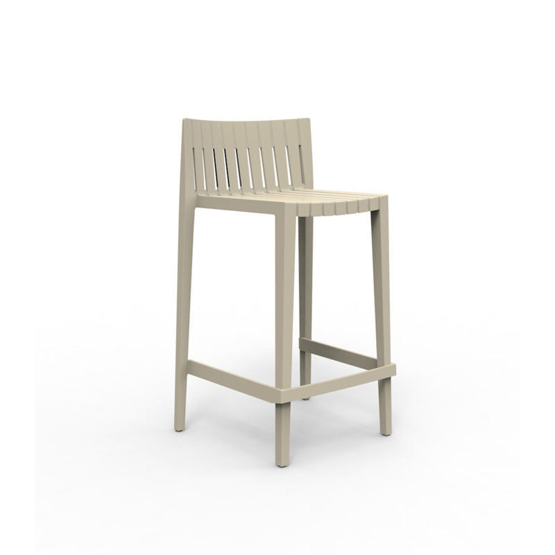 Spritz Patio Bar Stool, Ecru, Counter Stool (26'' Seat Height)