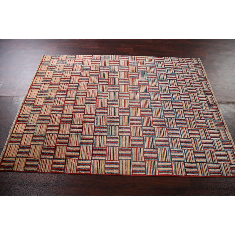 Tapis contemporain tribal 5 x 6