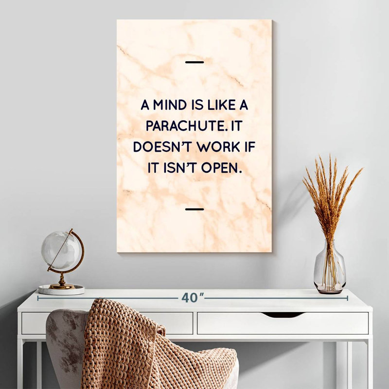 Mind Wisdom Quote, 30" H x 20" W