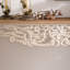 Console rectangulaire en bois manufacturé blanc naturel