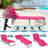 Beach Chaise Lounge Chair | 5-Position Adjustable Backrest W/ Face Hole Pillows-545385935