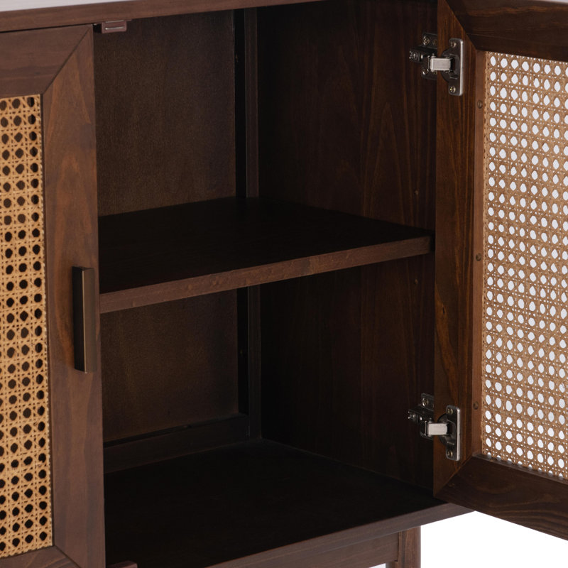 Solid Wood 4 - Door Sideboard, Walnut