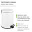 Leman Steel Step On Kitchen Trash Can - 20L-387547860