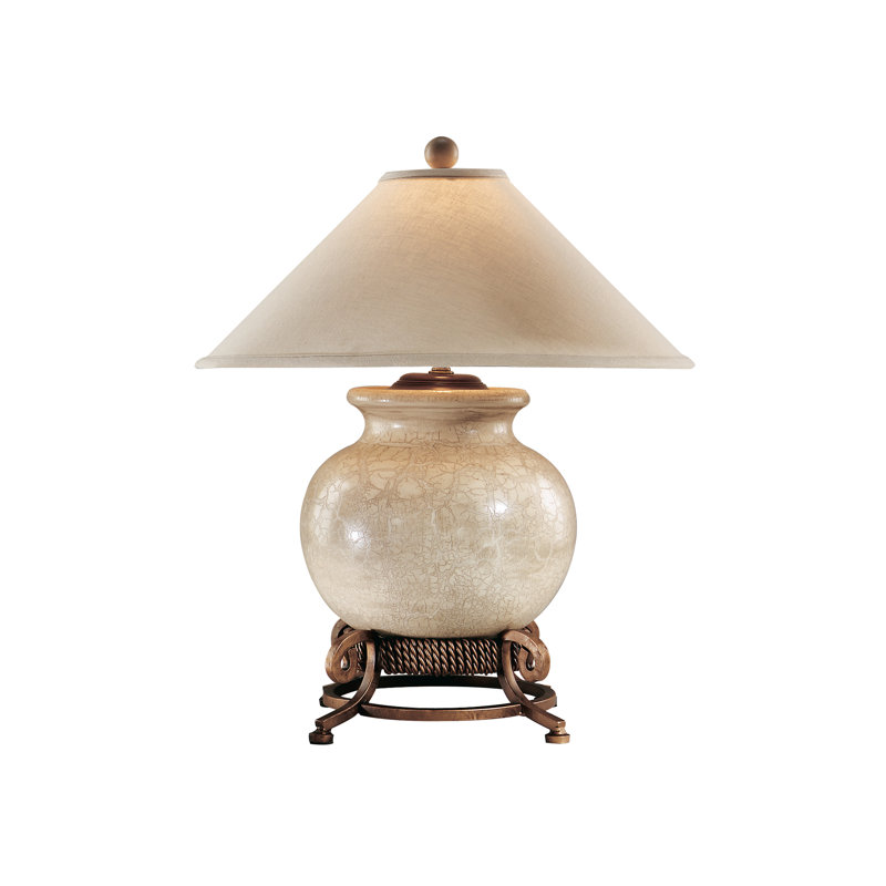 Urne avec lampe sur pied