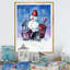 Décoration de Noël de bonhomme de neige jouant du tambour - Décoration murale traditionnelle sur toile-1890065067-1890065066